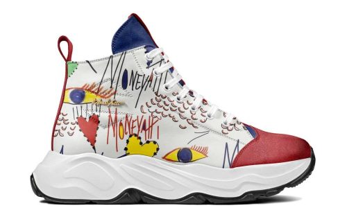 Maui Exclusive 009 sneaker featuring colorful graffiti-style art, bold graphics, and unique eye-catching design.