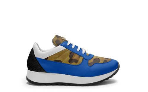 rome sprint kidlw02 sneaker featuring blue, white, black, and camouflage pattern details on product page