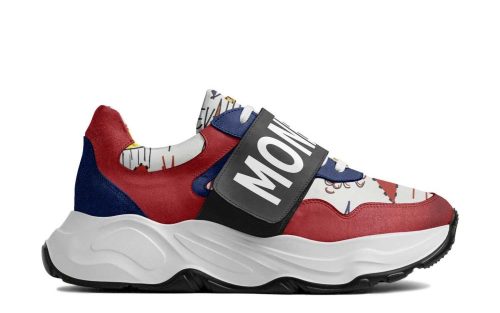 Valle Runner Graphic Novel themed sneaker featuring bold colors and comic-inspired design, side view.