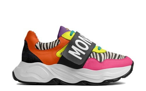 Sneakers zebra style Valle Runner Vibrant Zebra with multicolor accents and bold black-and-white stripes.