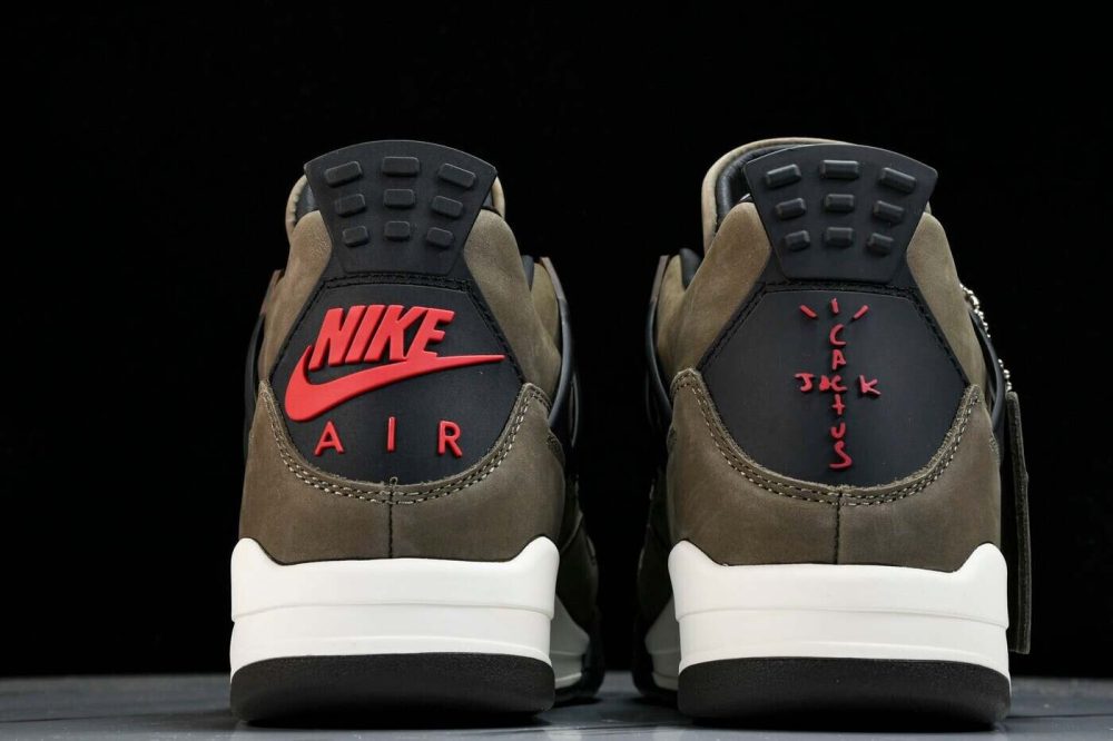 Travis Scott AJ4 Retro 'Olive Mocha' (Friends & Family) - Image 7