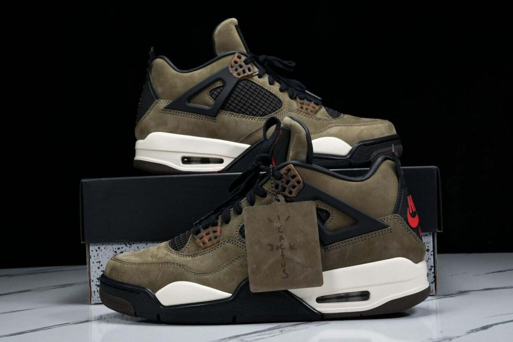Travis Scott AJ4 Retro 'Olive Mocha' (Friends & Family) - Image 25