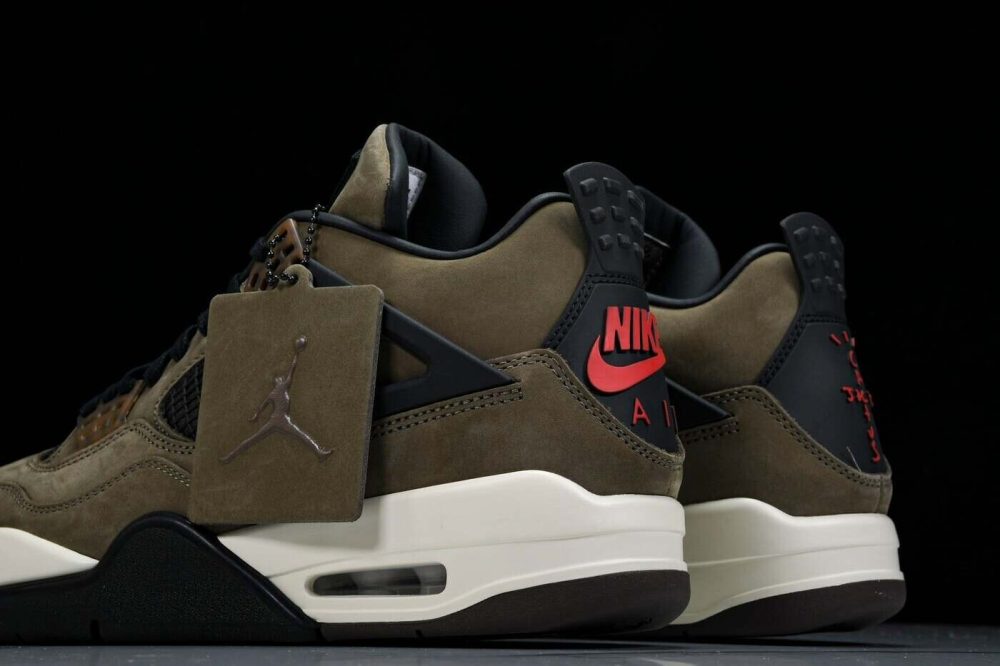 Travis Scott AJ4 Retro 'Olive Mocha' (Friends & Family) - Image 8