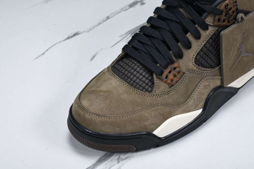 Travis Scott AJ4 Retro 'Olive Mocha' (Friends & Family) - Image 9
