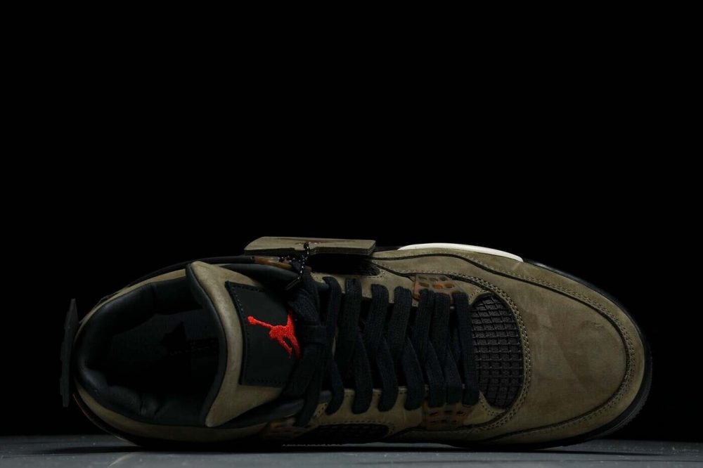 Travis Scott AJ4 Retro 'Olive Mocha' (Friends & Family) - Image 4
